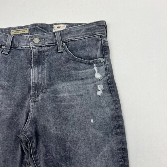 Adriano Goldschmied Womens Farrah Skinny Crop Jeans Gray Paint Splatter 30 Waist - Picture 3 of 10